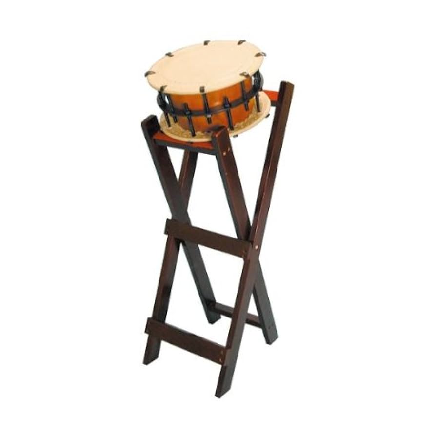 和太鼓　締太鼓　ボルト締め仕様　中古良品② Amazon.co.jp: 締太鼓30cm(ボルト締め・くりぬき胴) 立台座